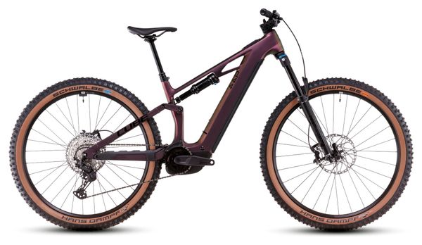 Cube Stereo Hybrid One44 HPC SLX 800 Electric Full Suspension MTB 800 Wh 29” Molotov Purple Green 2025