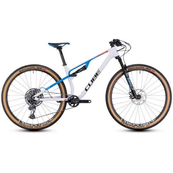 Cube AMS ZERO99 C:68X SL Teamline Bianco 29” 2023 – MTB Full Suspension da Cross Country